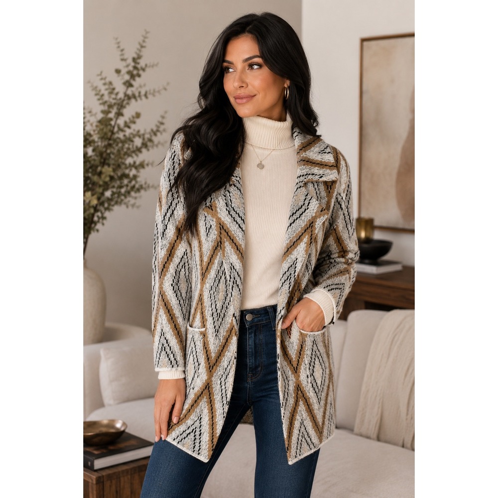 BY DESIGN Rocco Plaid Blazer Cardigan Women's Small, NWT